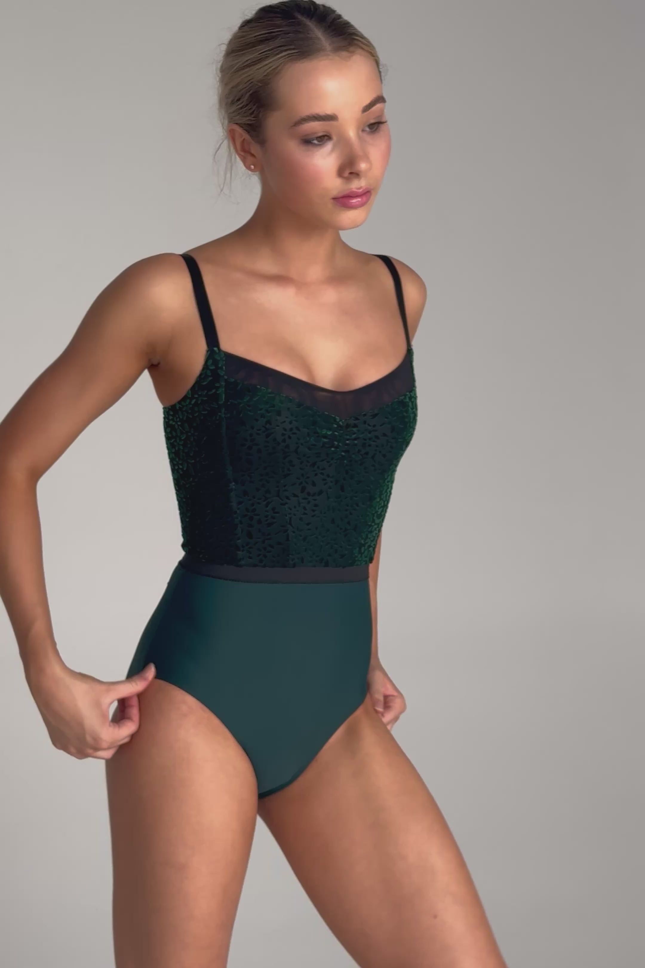 OPHELIA LEOTARD | NOIR BLOOM – BODILE